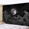 VIKAMA Dark Starry Sky Moon Tapestry Dreamlike Star And Moon Element Tapestry Bedroom Headboard InstagramStyle Decor Tapestry