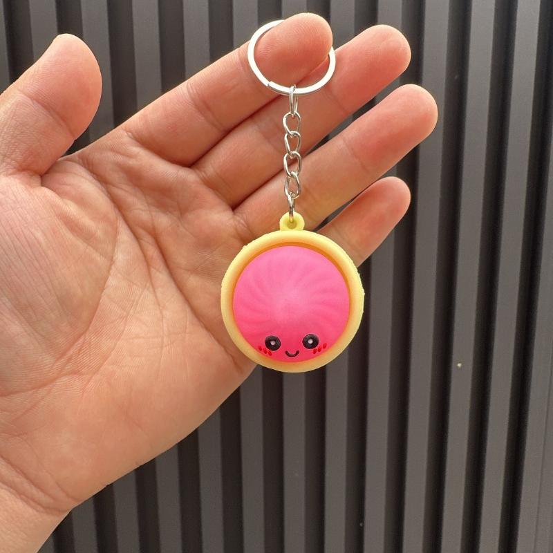 1Pc Dumpling Keychains Cute Baozi Steamer With Lights For Gift Bags Partyfavors Wedding Favors For Guests
