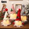 1~4pcs 2026 Christmas Decorations Glowing Gnome Knitted Doll with Led Night Light for Home Xmas Decor Navidad New Year 2027 Gift