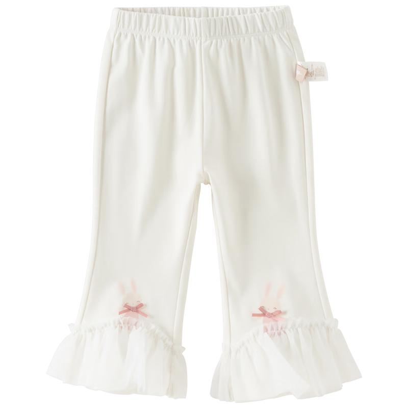 DAVE & BELLA Girls' Summer Knit Bell Bottom Cropped Pants