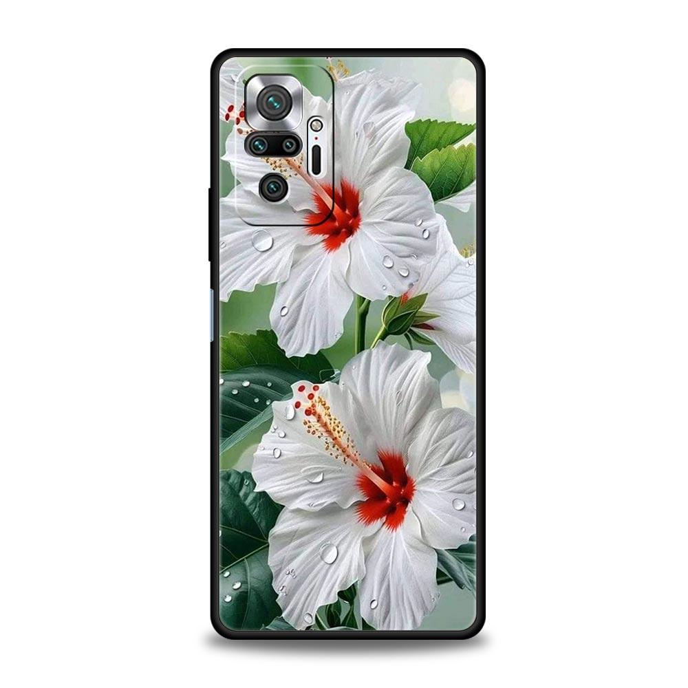 Beauty Flowers Leaves Phone Case For Xiaomi Redmi Note 14 13 12 5G 9S 9 10 11 Pro Plus 9T 14C 13C 12C 10C 9C 9A Soft Cover