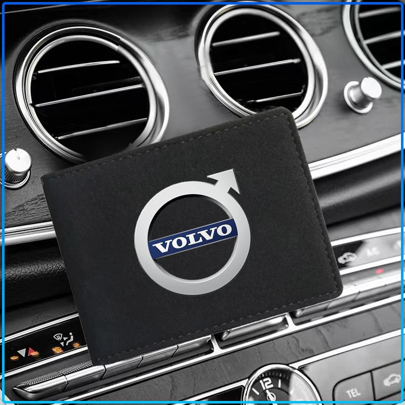 Porta Patente di Guida in Pelle PU Portafoglio per Carte Accessori Auto Per Volvo XC90 XC60 XC70 XC40 V90 V60 V40 C70 C30 S80