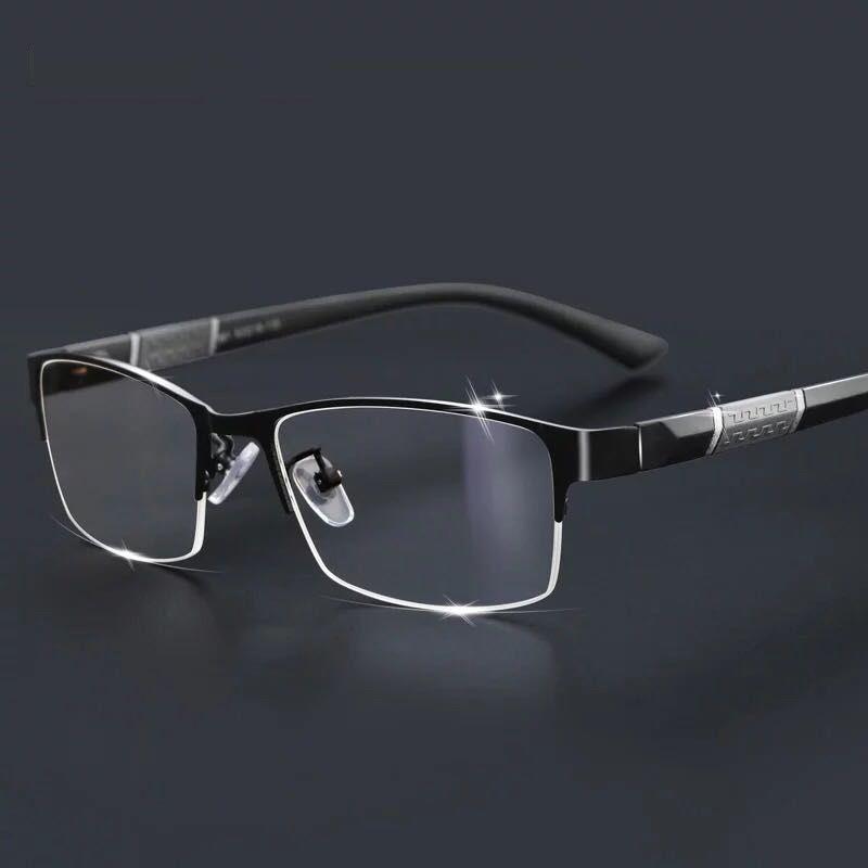 Myopia Glasses Anti-Blue Light Men'S Business Half Frame Finished Flat Mirror Holder Imitation Tr Same Frame Glasses Tide