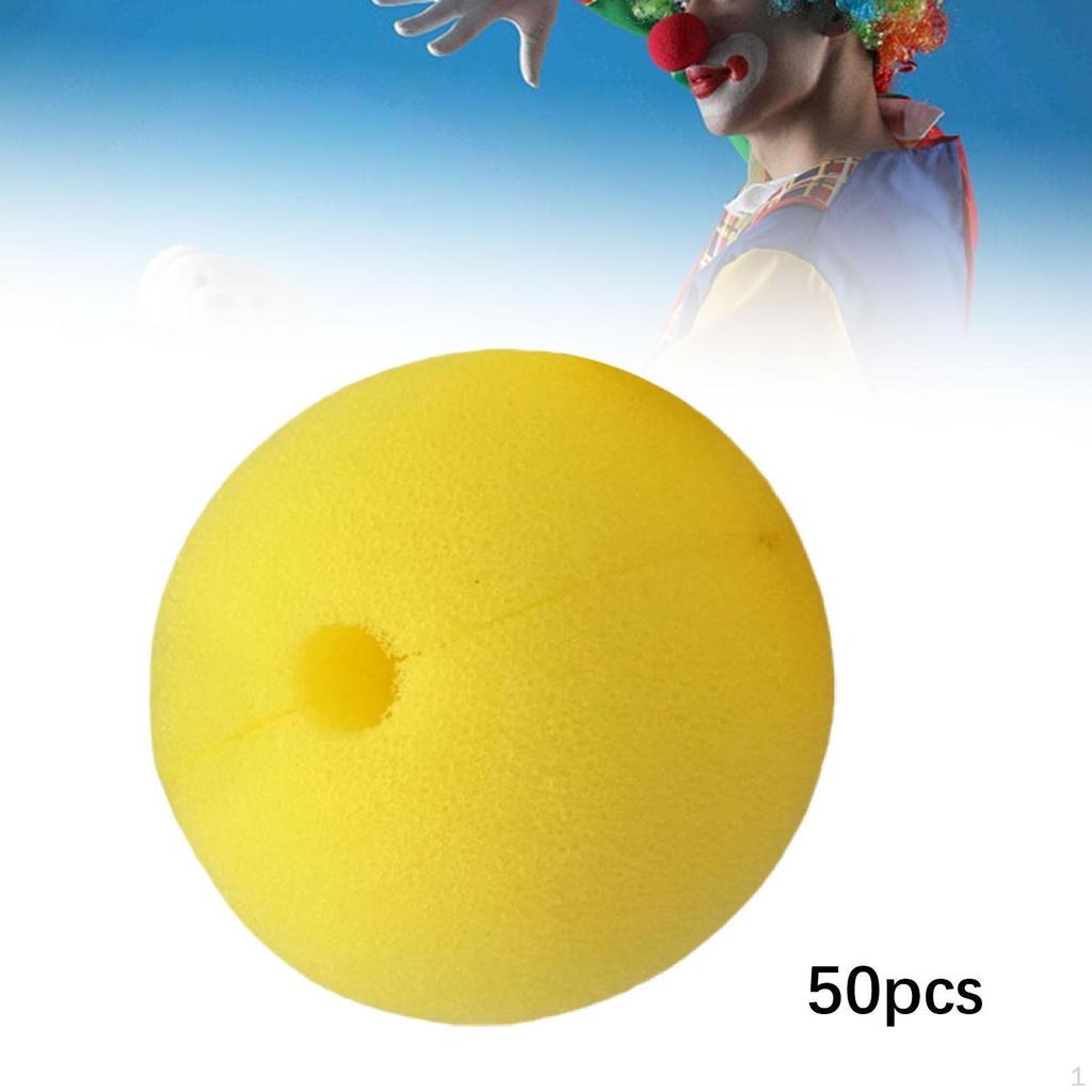 50 Pieces Clown Noses Costume Accessories for Halloween Carnival