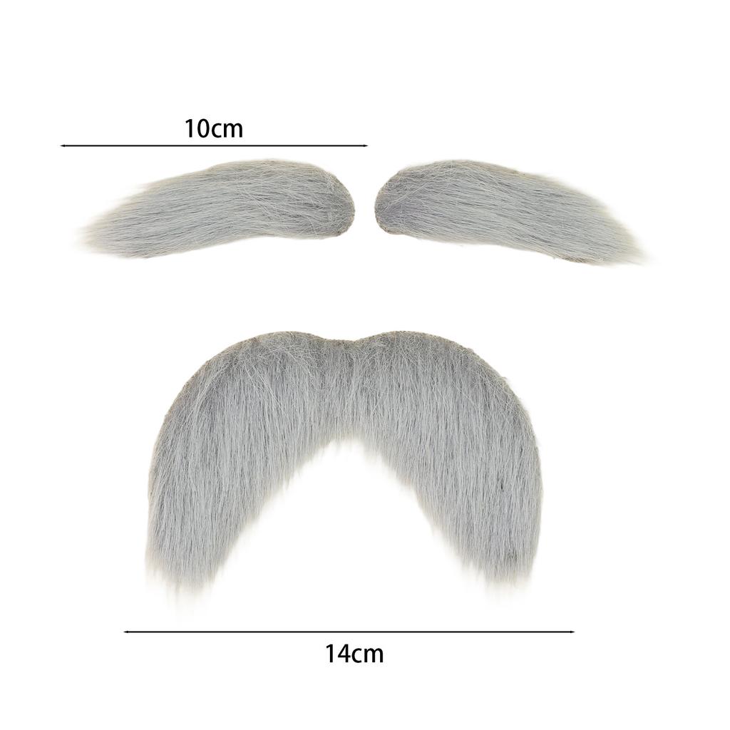 Halloween Fake Beard Eyebrows Set Realistic Plush Fiber Costume Prop  Makeup Funny Party Accessory for Adult Cosplay Dress Up