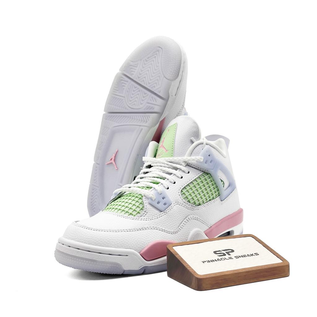 Air Jordan 4 Retro GS Weiß Mittel Weichrosa Halbes Blau Dampfgrün IB7068-100