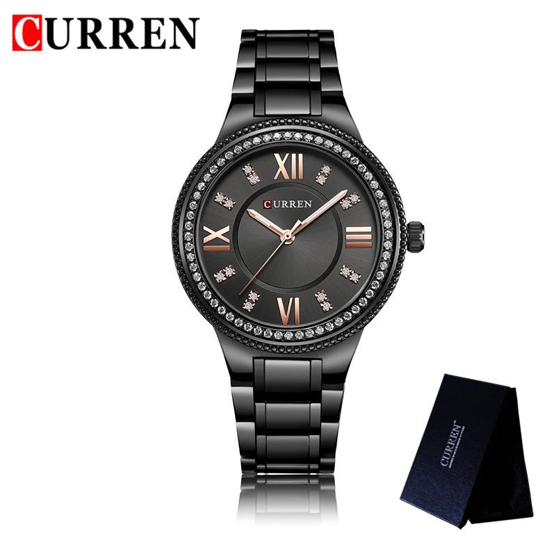 CURREN New Fashion Women Watch Top Brand Luxury Ladies Girl Wristwatch Gold Stainless Steel Bracelet Classic Female Clock 9004