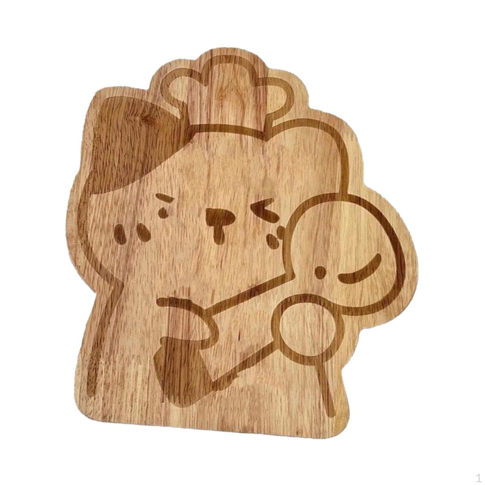 BOARD KITCHEN CUTTING Fruit Tray Bread Tall Wooden Cat Shape