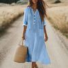 2025 Boho Cotton Leprosy Pocket Dress New