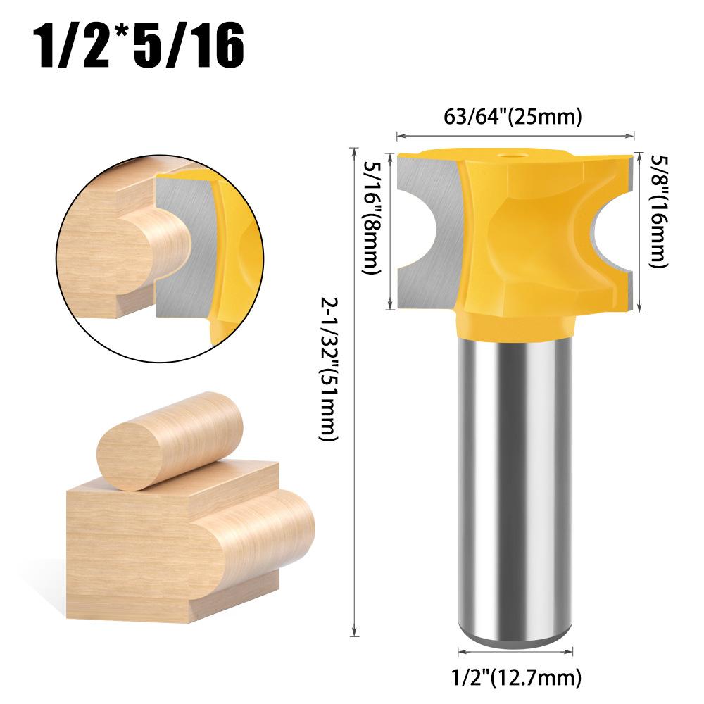 Semicircular Knife, Woodworking Positive Semicircular Knife, Arc Cutter Engraving Milling Cutter, Trimming Knife Fancy Knife 1/2 Handle 1/4 Handle
