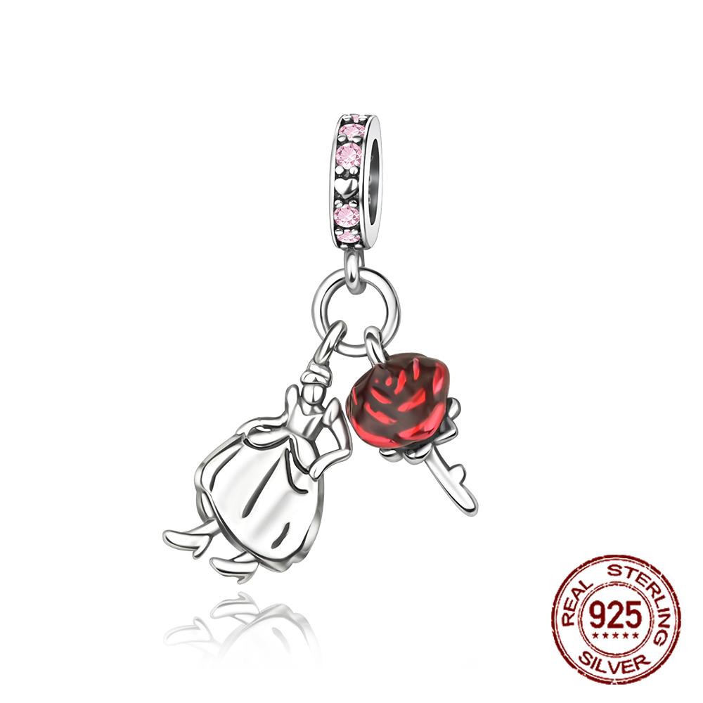 Lovely Copper Animal Teacup Dog Paw Print Cat Flower Fairy Pendant Fit Diy Bracelet Necklace Boutique Birthday Gift