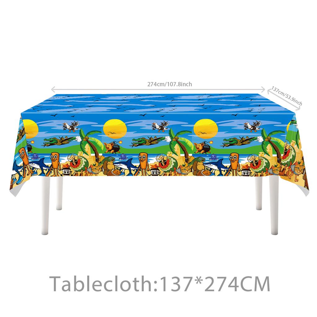 Shanhaijing Theme Party Supplies Birthday Decoration Party Venue Layout Props Birthday Flag Spiral Tablecloth