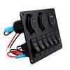 6-gangový spínač ovládacího panelu Led Rocker Breaker Auto Marine Boat Truck okruh