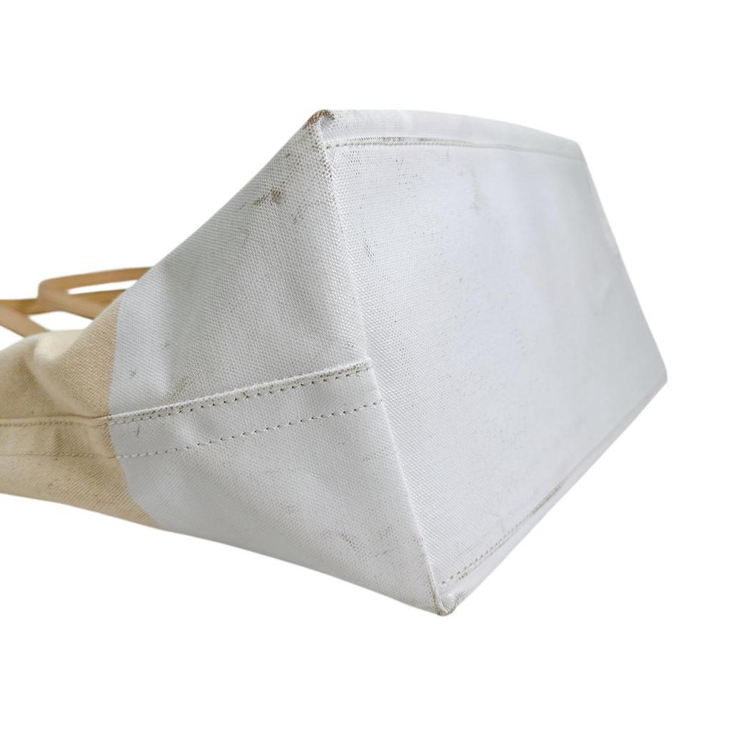 Kate Spade Big logo Handbag canvas beige Women PXRU6572 108 Used