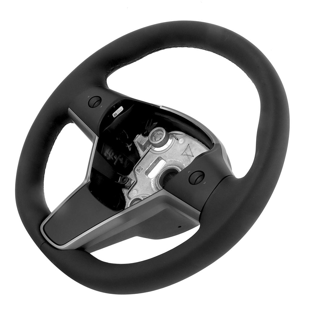 Black Steering Wheel with Button Leather Car Modification Replacement Steering Wheel