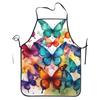 Colorful Butterfly & Flower Apron Suitable for Cooking, Hairdressing - Unisex Kitchen Apron with Hair, Bib for &, Hairdressers,