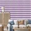 Harlequin Diamonds Wallpaper Purple, Light Gray and White 50x1000
