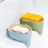 Creative Double Layer Soap Box Cute Elephant Waterproof Drain Soap Dish Anti-slip Portable Soap Drain Rack Bathroom Accessories