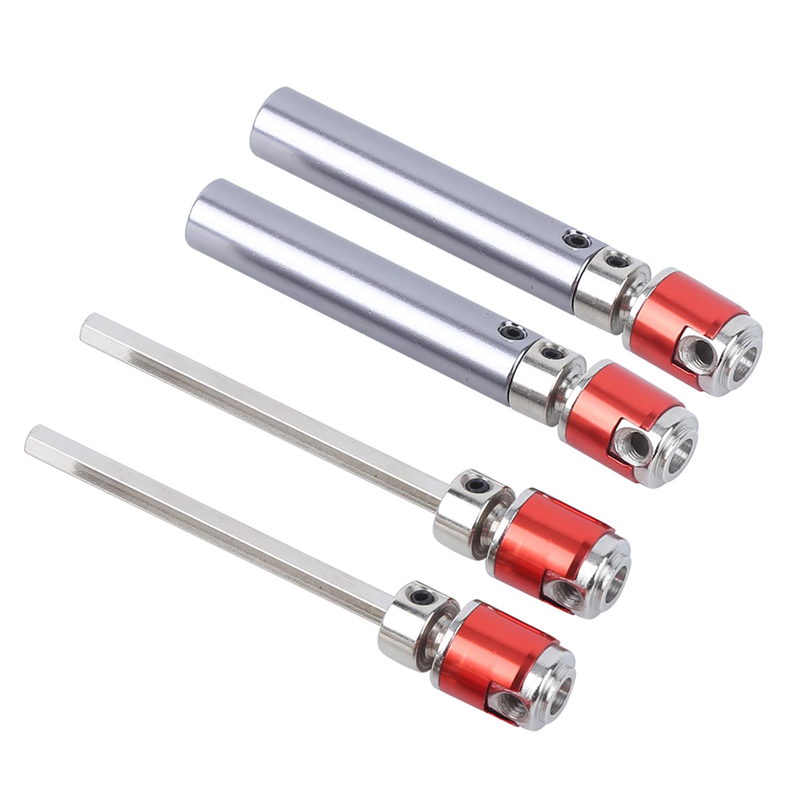 

2 Set Metal Transmission Drive Shaft Upgrade Parts Fit for Axial SCX10 D90 110 RC CarSilver Red