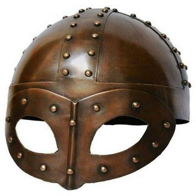 Handmade Copper Antique Finish Deluxe Viking Helmet Medieval Armor Helmet Steel Helmet Home, Office Decor
