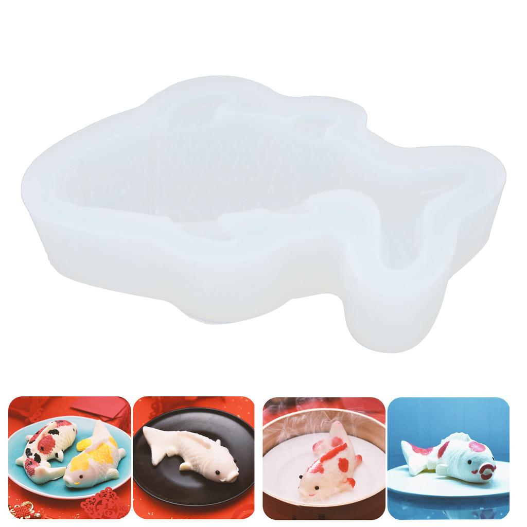 Fish Silicone Mold White DIY Fondant Cake Chocolate Ice Cream Soap Making Accessories