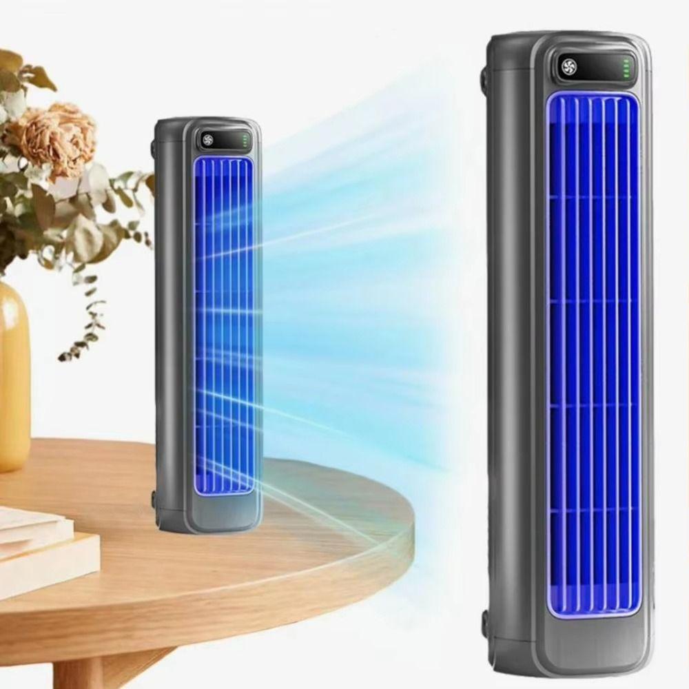 Bladeless Design USB Rechargeable Fan Leafless Cooling Fan for 5V/2A 3000mAh Outdoor Use