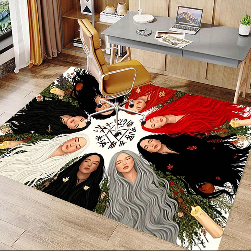 1PC Wicca Witchcraft Extra Large Non Slip Floor carpet, Office, family, bedroom, Studio   Large Area Rug Indoor Rugs, , Vibrant Colors