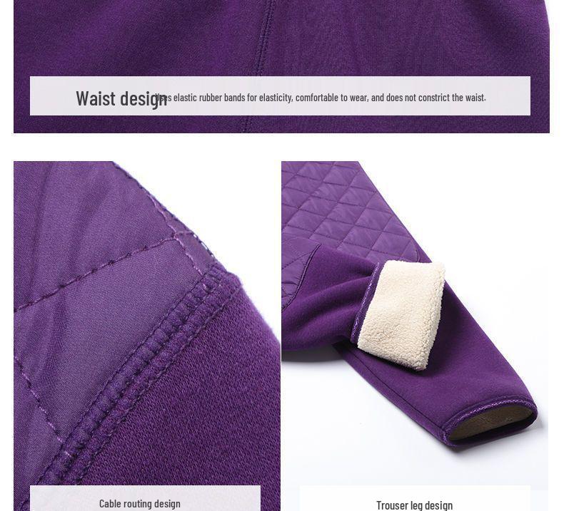 Premium Extra-Thick Winter Thermal Set for Middle-Aged and Elderly: Men's & Women's Velvet-Lined, Thick Warm Cardigan.
