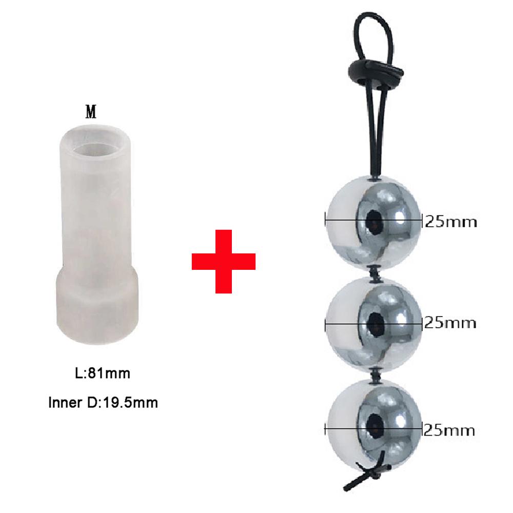 Male Heavy Weight Ball Stretcher Penis Extender Enlarger Ring Hanger Trainning with Glan Sleeve