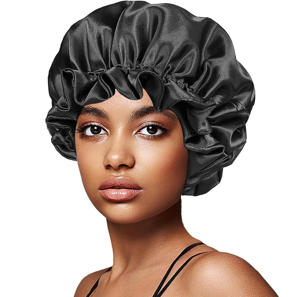 Didelis Dvigubas Satino Tampri Miego Kepuraitė