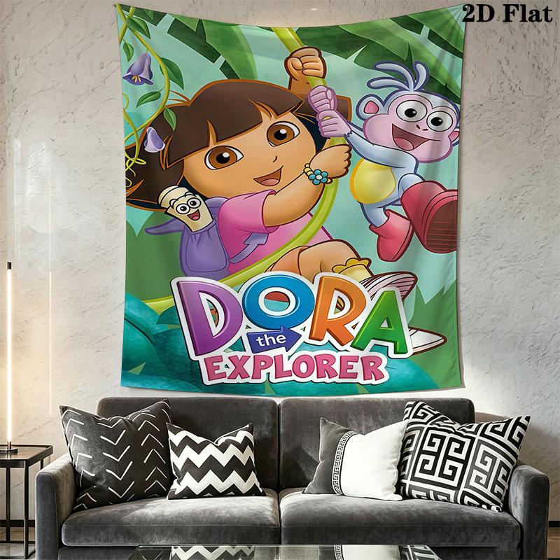 Dora the Explorer C Wall Hanging Printed Fabric Blanket Decorative Tapestries for Bedroom Living Room Home Decor
