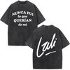 Singer Lali River Tour  Print Vintage Washed Tshirt Unisex Women Fashion Tshirts Summer Loose Casual Harajuku Cotton Tshirts