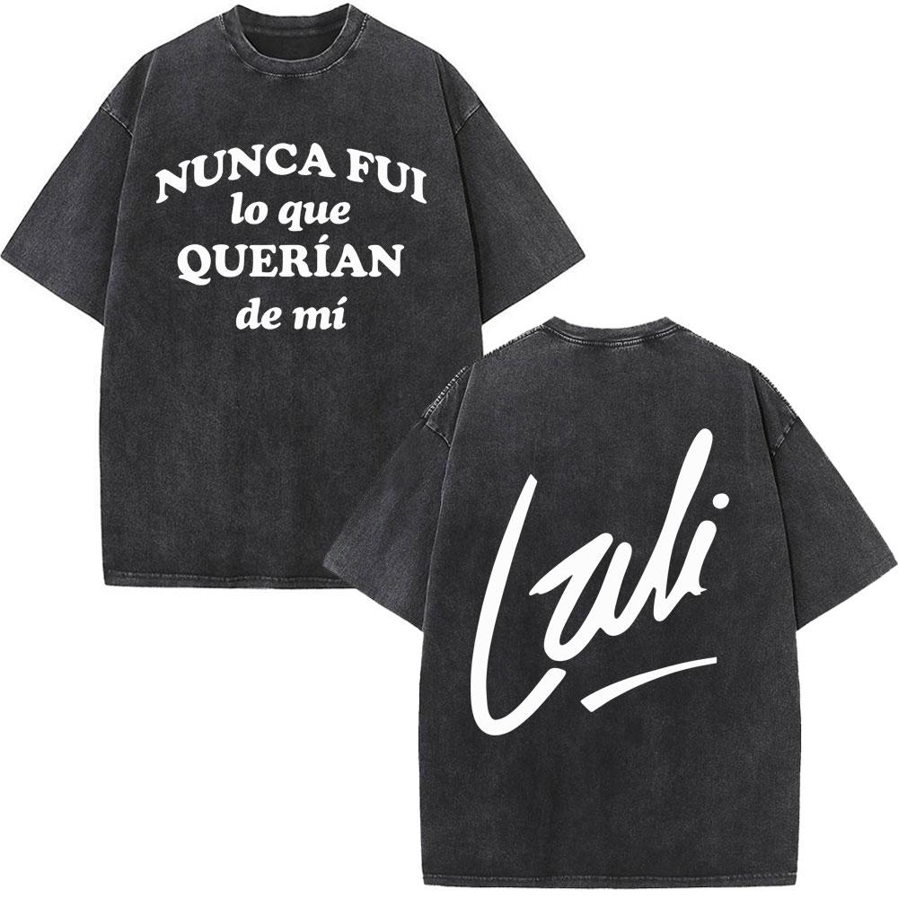 Singer Lali River Tour  Print Vintage Washed Tshirt Unisex Women Fashion Tshirts Summer Loose Casual Harajuku Cotton Tshirts