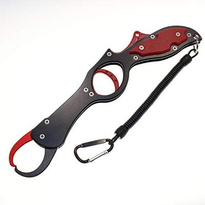 1091 (Iregui) Fish Grip, Lightweight Aluminum Fish Grip, Long Reach Gun Grip (Black (Resin Trigger))