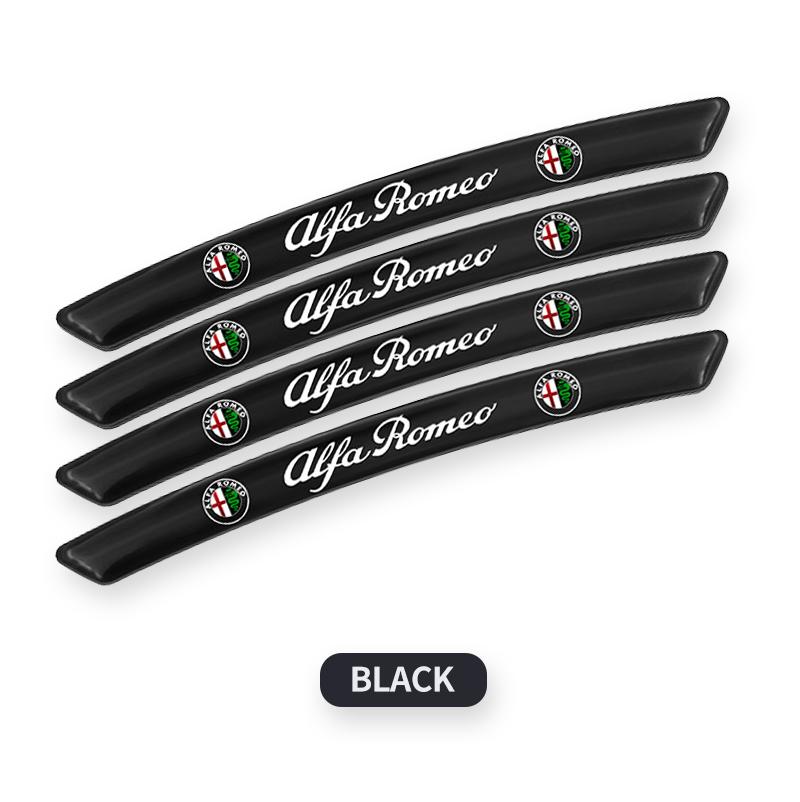 4pcs Aluminum Logo Car Wheel Rim Hub Sticker Car Decoration For Alfa Romeo 308