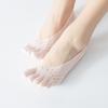 Velvet Women's Breathable Mesh Low-Cut Five-Finger Lace Socks