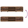 FLORIN 3 Piece TV Cabinet Set with Drawers Reclaimed Wood Effect Particleboard