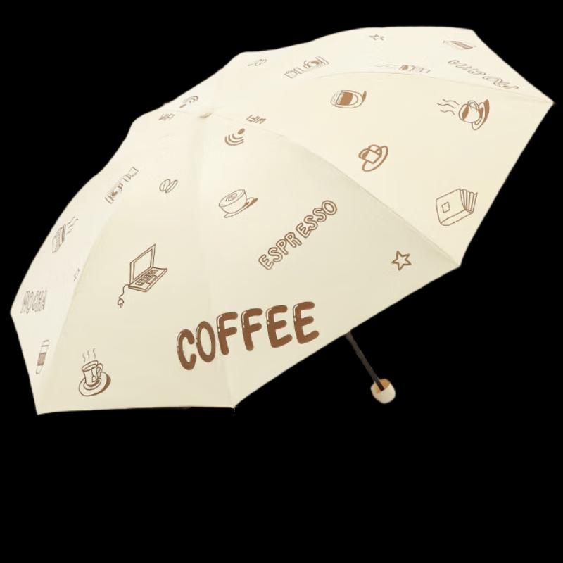 Heaven Black UV Protection Three-Fold Umbrella