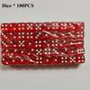 100 Pieces Colored Dices 14mm 6 Sided with Acrylic Material Standard Game Dice Set for Board Games Parties Classroom Math Dice