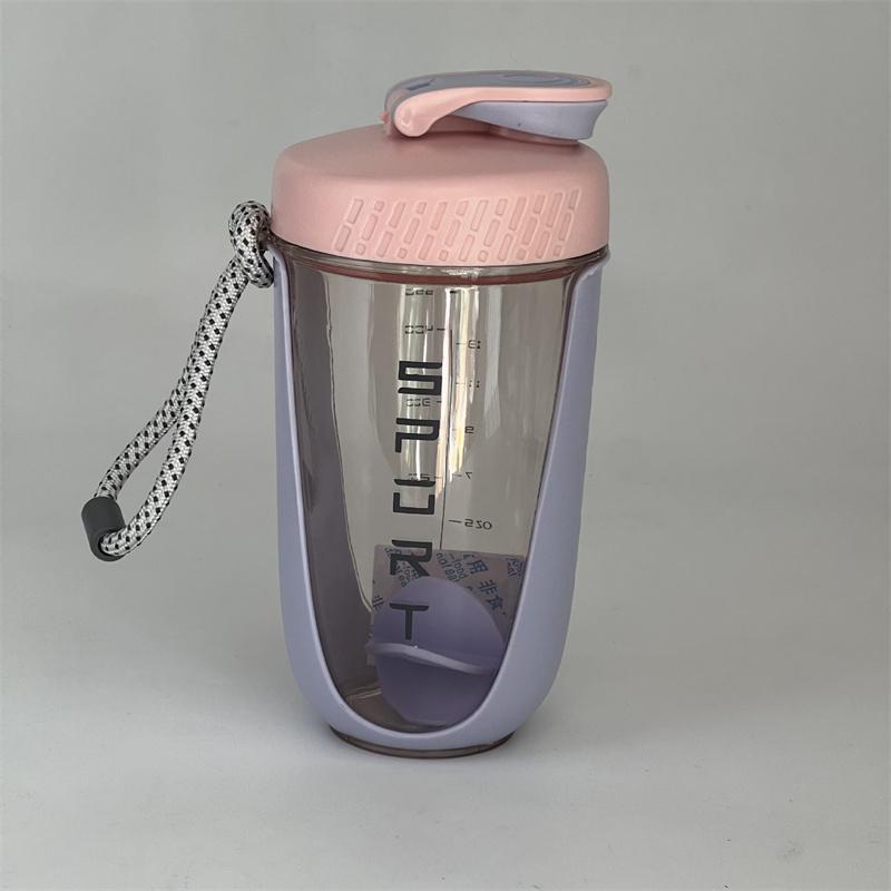 600 ml Mixer-Shaker-Flasche mit Schneebesen, Kunststoff-Protein-Shakes, auslaufsicherer Becher für Workout, Fitnessstudio, Sport
