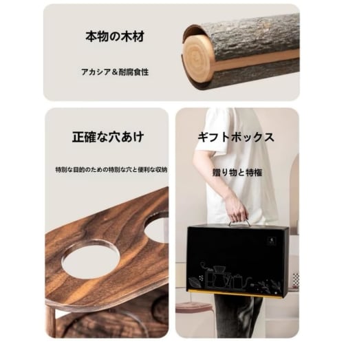 Portable Hand-Crank Coffee Grinder, Gift Box, Drip Pot, Easy-to-Clean, Multi-Purpose, Beginner's Set, Holiday Gift, Adjustable Settings, Lightweight,