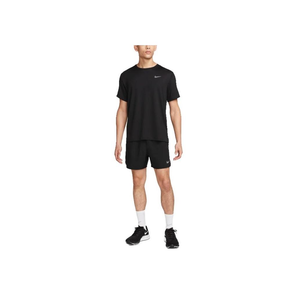 Nike Miler Running T-Shirt With Logo Men Tops Black DV9315-010