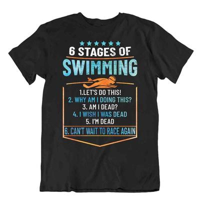 Stufen des Schwimmens T-SHIRT Elegantes Sport-T-Shirt Lustige Idee Geschenk-T-Shirt
