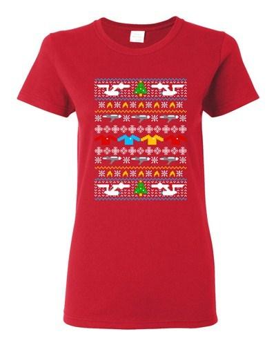 Ladies Star Travel Ugly Christmas Comic Space Movie Parody Funny DT T-Shirt Tee Unisex T-Shirt M