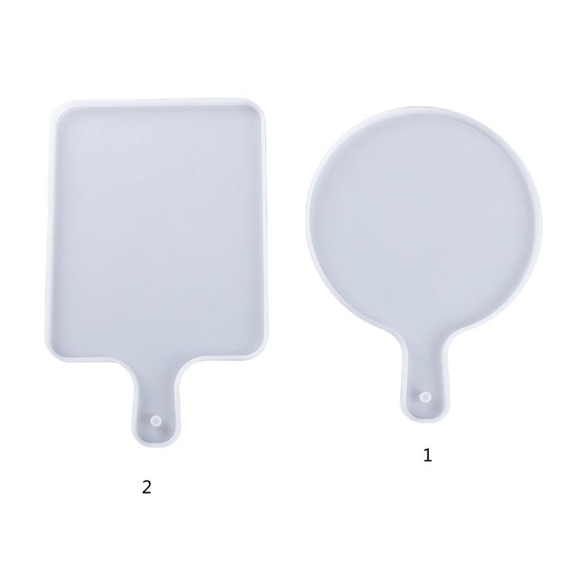 DIY Handwerk Servierbrett UV Epoxidform handgefertigt Untersetzer Harzform Obsttablett mit Griff Harzform Silikonform