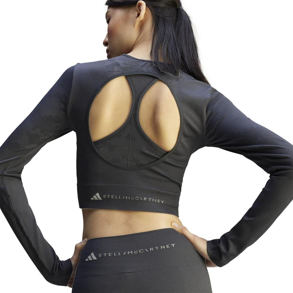 adidas Dames Stella McCartney Lange Mouwen Yoga Crop Top