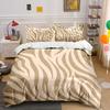 Zebra Muster Beige Muster Bettwäsche Bettbezug Set Bettbezug Kissenbezüge (1*Bettbezug 2*Kissenbezüge, ohne Bettdecke)