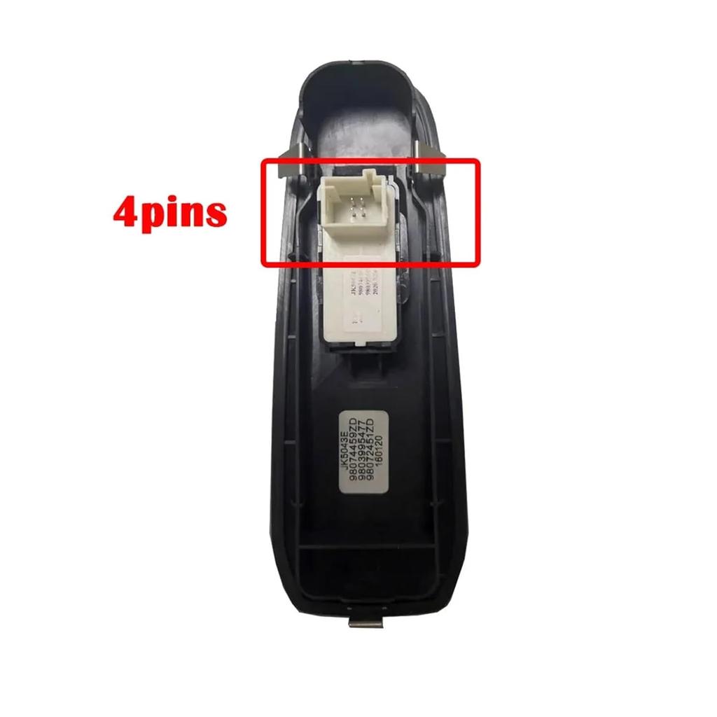 Car Window Lifter Power Window Switch, Push Button, Black, Manual Operation, Compatible for Peugeot 408 308S 2015-2019