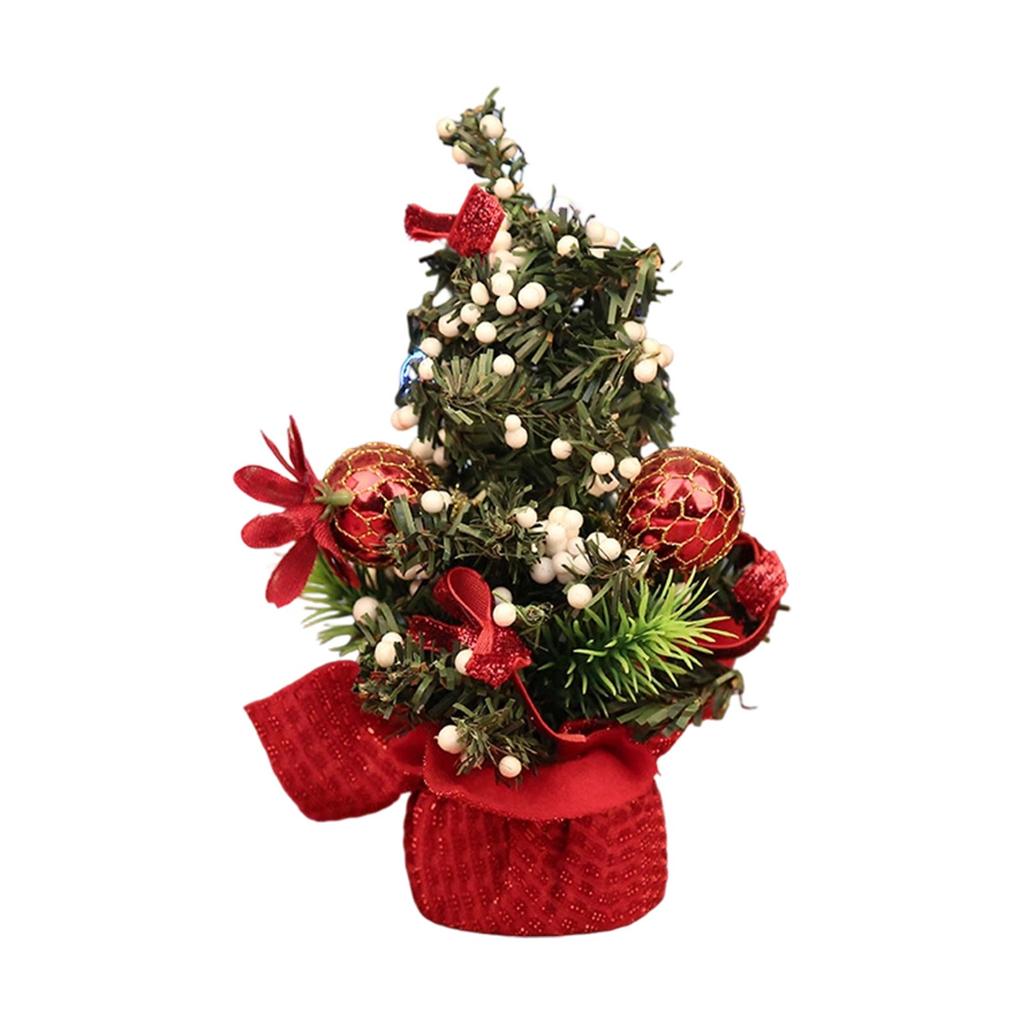 Christmas Tree Decorations Tabletop Desktop Ornament for Window Shelf Holiday Party Small Gift