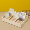 Aufbewahrungsbox für Holztelefone 24 Fächer, Kompaktes Display-Management Desktop-Organizer Handyhalter für